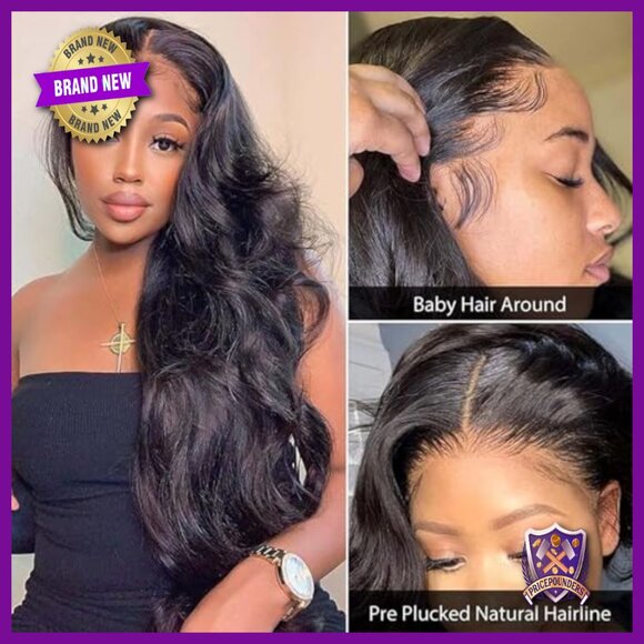 28 Inch Body Wave Lace Front Wig Human Hair Pre Plucked Glueless main image 7